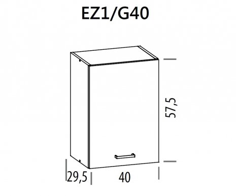 Eliza EZ1/G40 L/P 40 cm Sienas skapītis