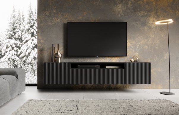 NOE B RTV 200 cm TV seinakapp,Must matt