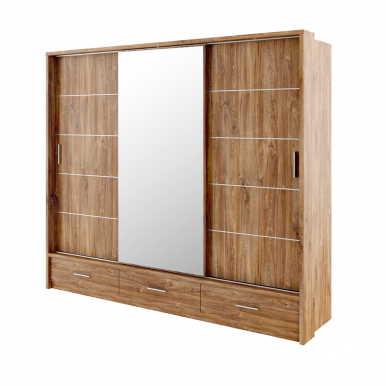ArtiAR -01P Sliding door wardrobe with lighting and mirror 250cm
