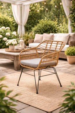 18238,Lounge chair natural/grey