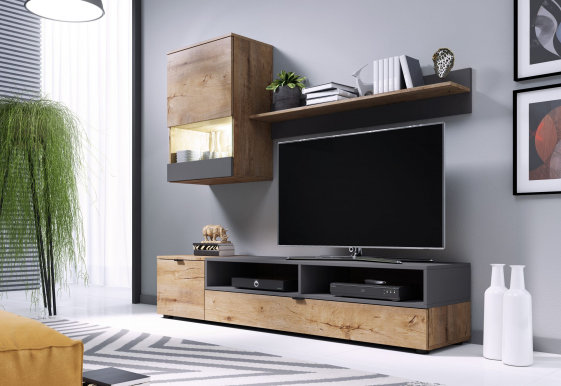 HITPAT- Wall unit Oak lefkas/grey