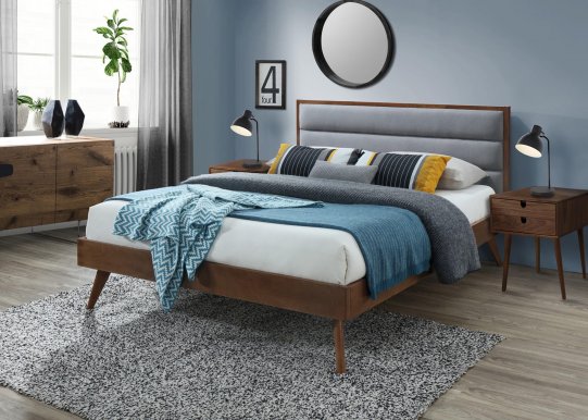 V-CH-ORL 160 Bed (Grey/walnut)