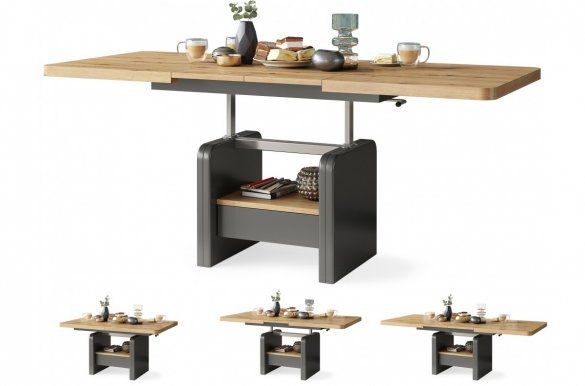 LEXUS 75 sz Pikendatav laud transformer (tamm artisan/antratsiit)