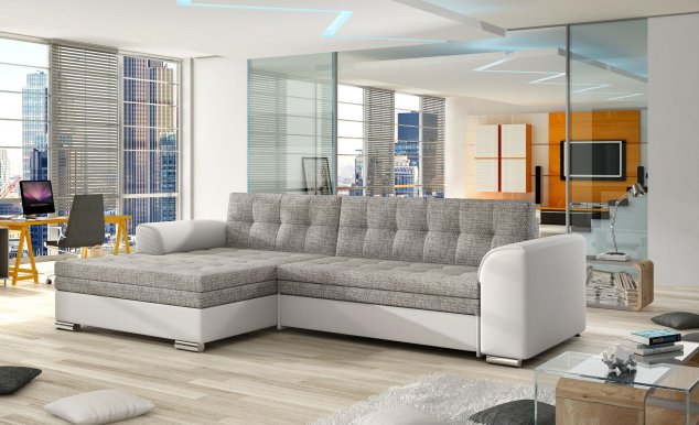 Comforti Corner sofa (Berlin 01/Soft 17 gray/white)