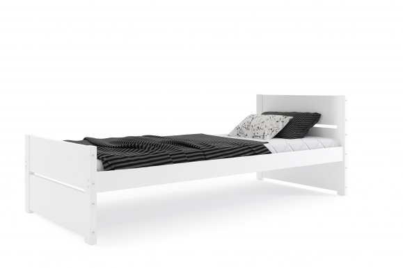 BAR-EK Jugendbett Bartholomäus,90x200, mit Matratze,weiß