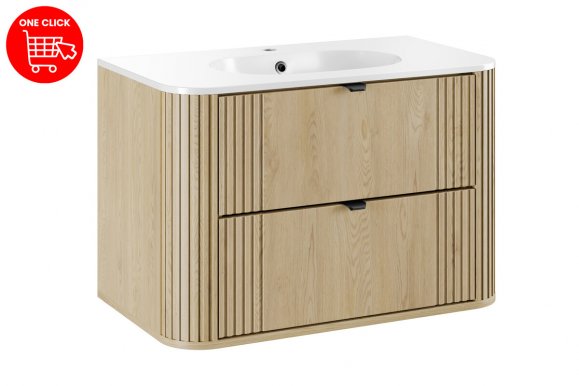 Ovalia Cremona Furniture set with Pure washbasin 80cm