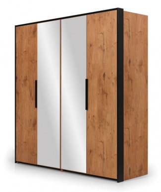 LOFT- LFSZ 4D+LUS Kleiderschrank mit Spiegel Premium Collection