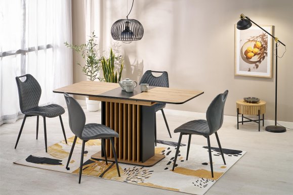 28452 Pikendatav söögilaud,artisan tamm/must