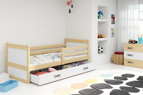 Riko I 190x80 Bērnu gulta ar matraci Priede