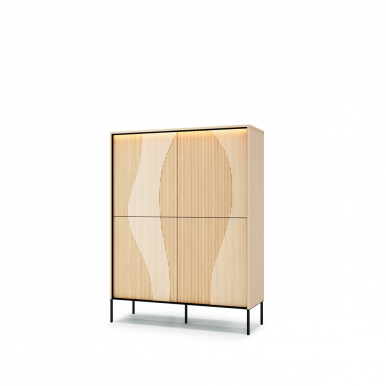 Flow FW-02 Kommode mit Beleuchtung,Vicenza Eiche/schwarz