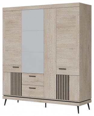 Mati-MT 16 Kleiderschrank mit 5 Türen und Spiegel