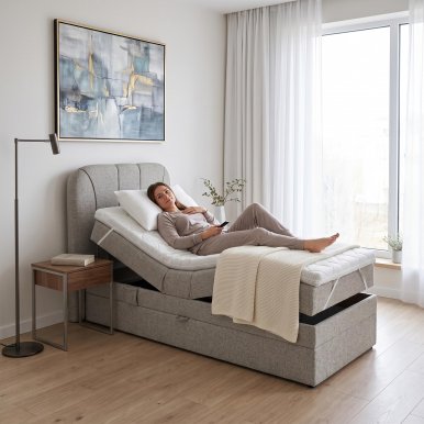 Kingly Box springs 90x200+Top H8 Кровать с электромеханизмом,матрасом и наматрасником