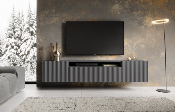 NOE G RTV 200 cm TV seinakapp,Grafiit matt