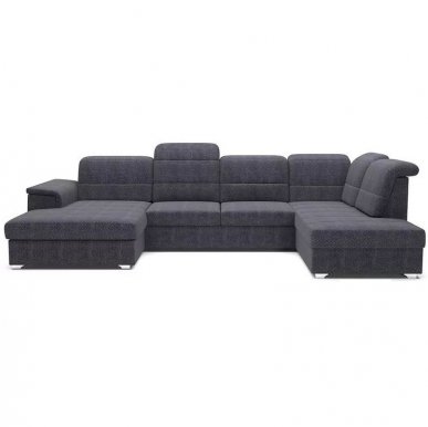 Bergamo U Shape Corner sofa Left (Dark grey fabric Viton 203)