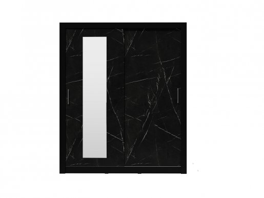 IBX- 180 Sliding door wardrobe (black matte/royal black)