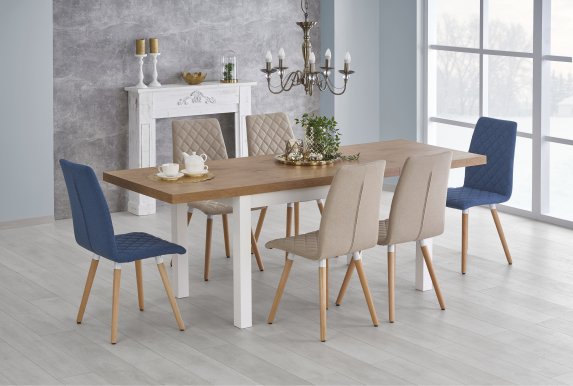 V-PL- TIAGO-ST Extendable table lancelot oak/white