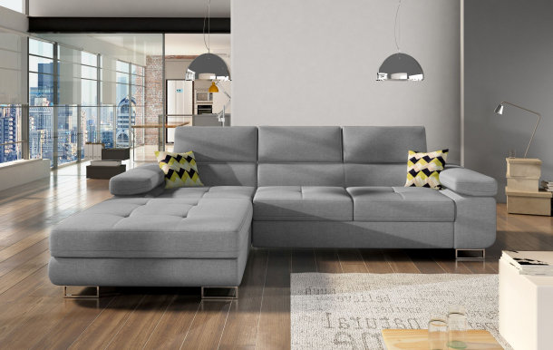 Armd 57 Corner sofa Left (Grey Cover 87/Zigzag 60)