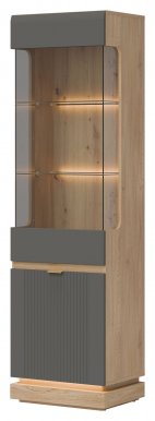 MILTON-ML 05 L/R Vitriinkapp,Cremona torro oak/grey matt