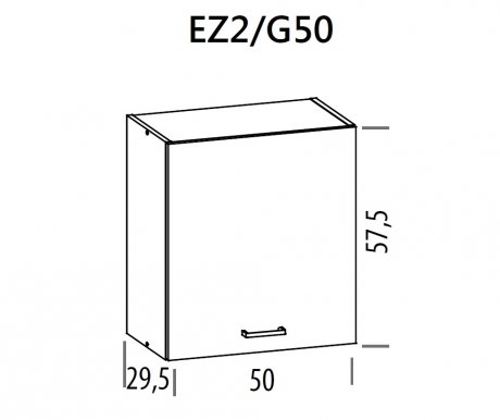 Eliza EZ2/G50 L/P 50 cm Köögi seinakapp