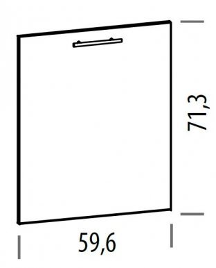 TIFANY T29 60 cm Фасад для посудомоечной машины