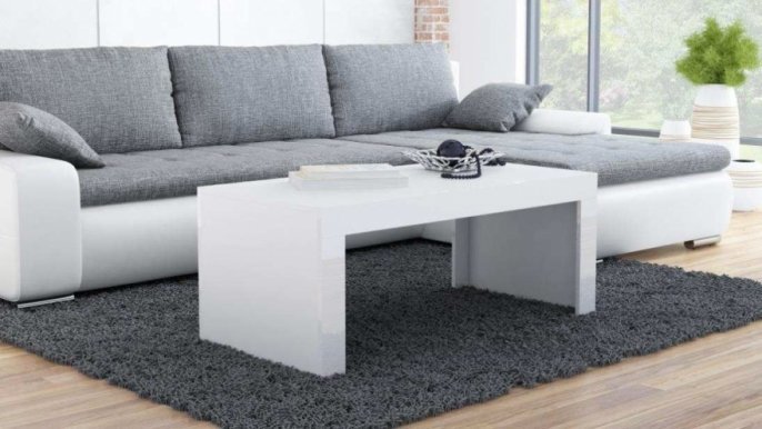 Tess 120x60 Žurnālgalds Body white mat,Panel white gloss