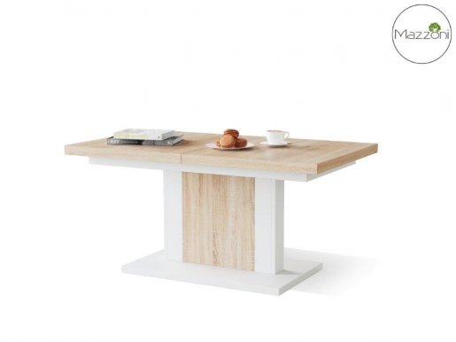 MAZZONI Extendable table transformer (oak sonoma/white mat)