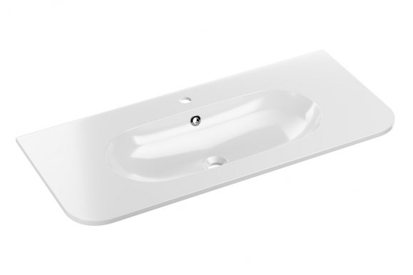 Ovalia Pure white gloss um 100-46 Sink 100cm