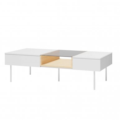 LIBA LB-07 Coffee table,Vicenza oak/White silk