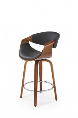 H123 Bar stool,black/walnut