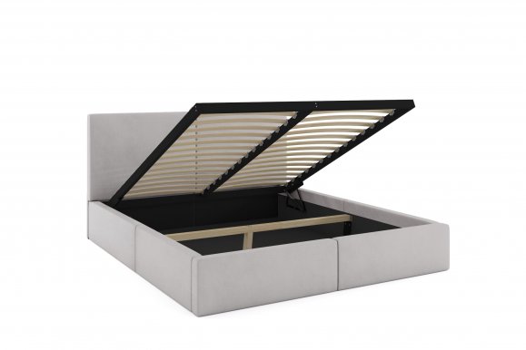 Hilton 140x200 Bed with box (grey)