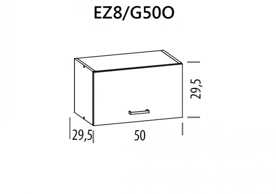 Eliza EZ8/G50O 50 cm Sienas skapītis 