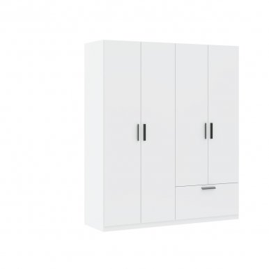 INTERLIT SZF 4D1S Riidekapp 4 ukse ja 1 sahtliga,valge matt