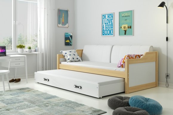 David II 200x90 Twin bed with mattress pine