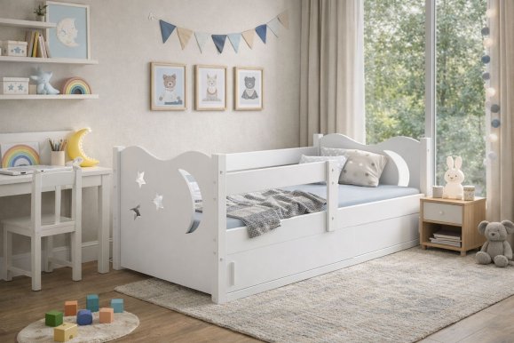 Кровать детская с матрасом 160x80 белый