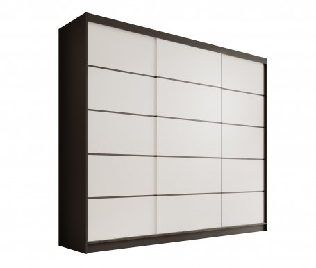 SW-AND-250 cm -BW Sliding wardrobe,Black matt/white matt