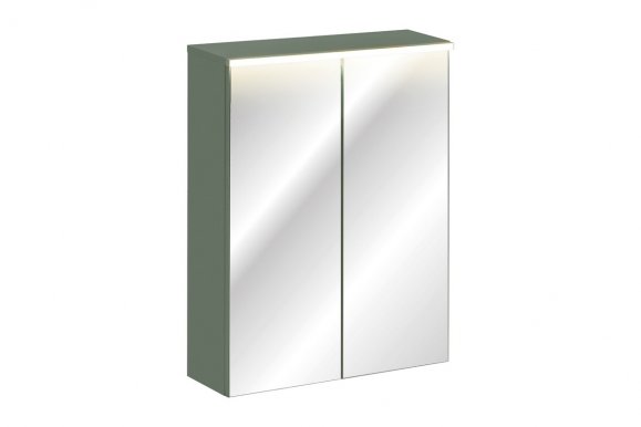 Sombra green 84-60-2D Spiegelschrank 60cm mit 2 Türen und LED-Beleuchtung