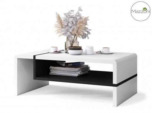 Folk LAW Couchtisch,Weiß matt/schwarz