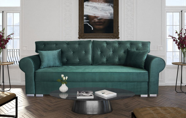 MONAKO- PIC 3 Sofa (Green fabric Primo 8818)