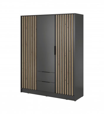 NELLY 3D Wardrobe (graphite/artisan lamella)