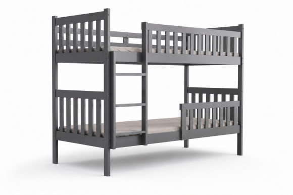 Cubus 2 Двухъярусная кровать с матрасами 200x90 графит (Без ящика для белья)