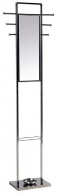 Coat stand with mirror ARON chrome