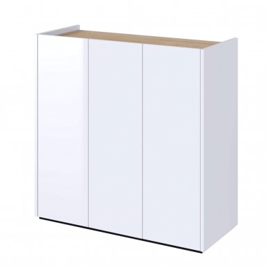 EASY EA-03 Chest 3d with lighting - white gloss/oak scandi