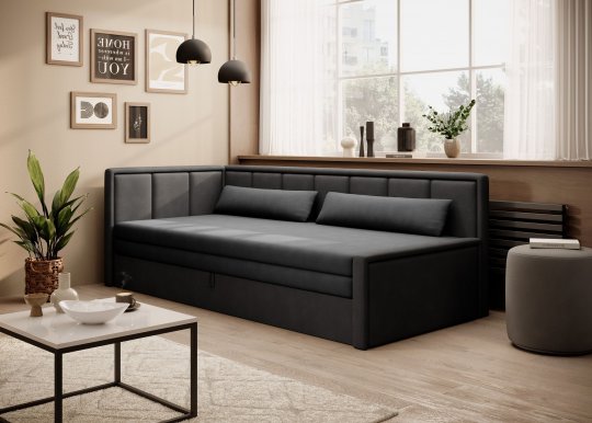 SO-FUL Sofabed Poco 04/Poco 10 grey/black