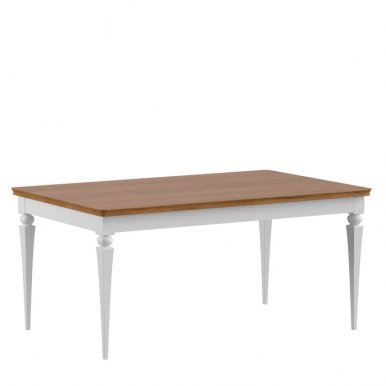 Torino TO-S1 Обеденный стол (раздвижной) белый глянец/дуб мокка