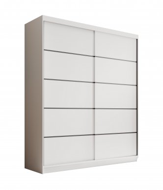 SW-HAN-180 cm -WW Liugustega kapp,Valge matt