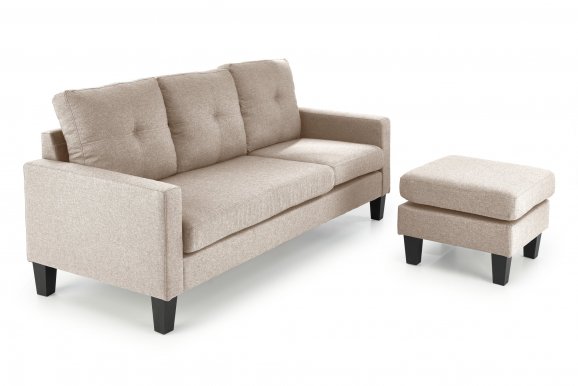 GERSON sofa with ottoman, color: beige