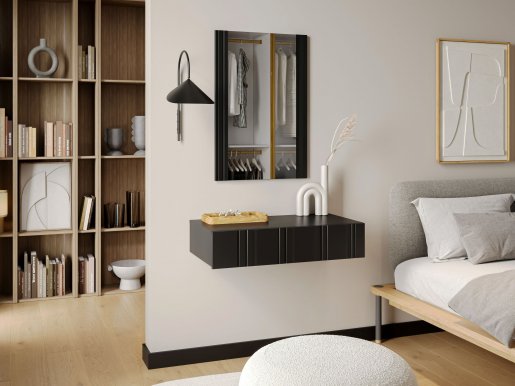 Camis TOL black Tualettlaud peegliga