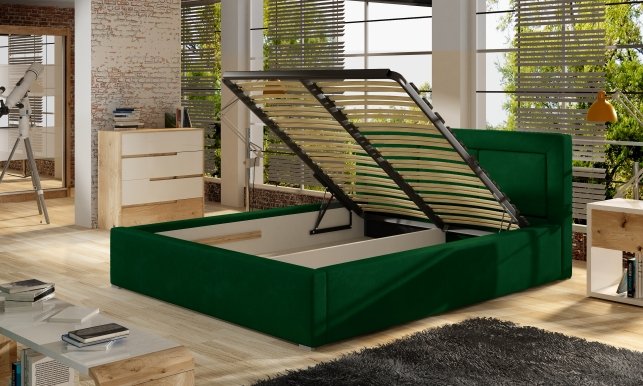 BEL-00 ST-MET 180x200 Bed with box