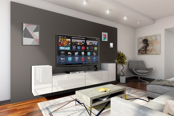 Concept-33 Wall unit White mat/white gloss 33/HG/W/2-1B