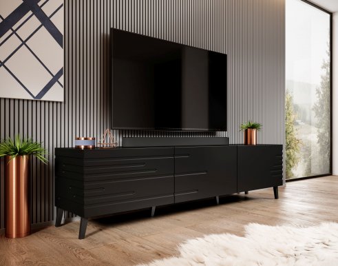 NOWA RTV TV cabinet (black mat)